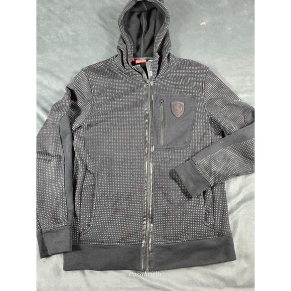 Puma Hoodie Mens Small Ferrari Sport Lifestyle Racing Full Zip Sweatshirt - Picture 1 of 11